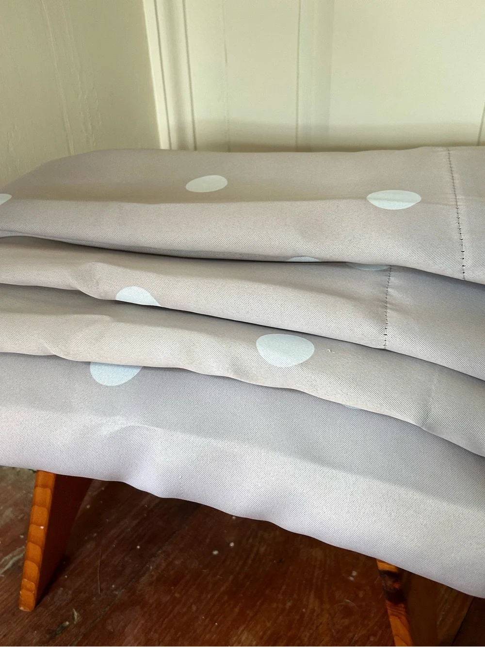 Gray Polka Dot blackout Curtains-4 panels